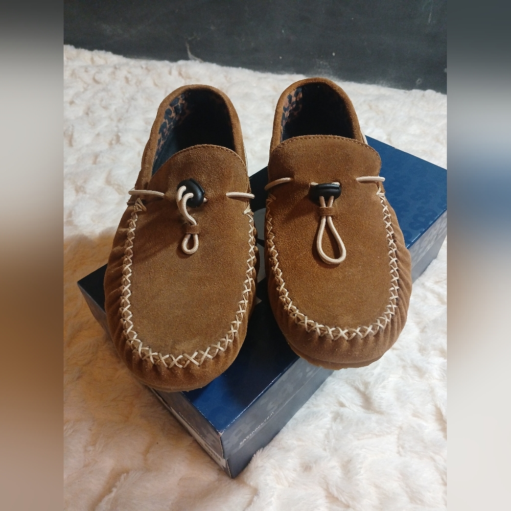 New SAS Womens Running Late-X Slip On Loafers/Turbinado Tan/6 Wide MSRP $205